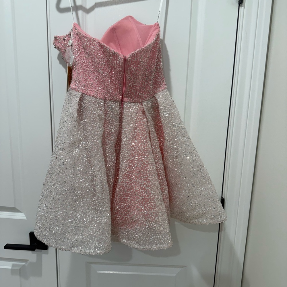 Portia and Scarlett Pink and Silver Glitter Dress - Picture 3 of 6